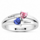 Bague couple duo coeur