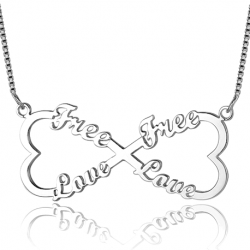 Infinity heart name necklace-4