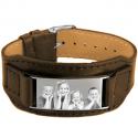 Brown leather bracelet