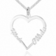 Heart name necklace