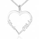 Heart name necklace