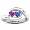 Stylish heart love ring