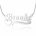 Heart name necklace