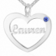 Collier prénom coeur style cursif