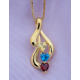 Triple heart gold pendant