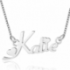 Heart stylish name necklace