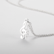 Music key name necklace