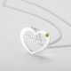 Cursive heart name necklace