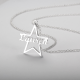 Cursive star name necklace