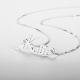 Heart stylish name necklace