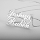 Heart double name necklace