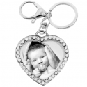 Tiffany heart zirconias keyring