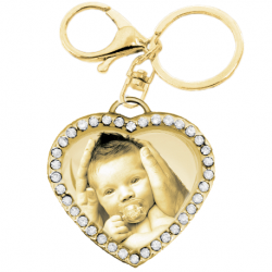 Tiffany heart zirconias key chain