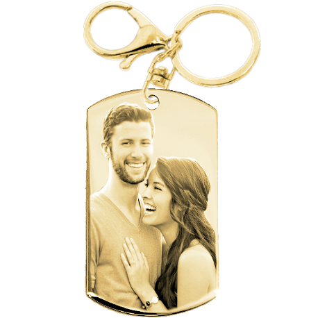 Dog tag keyring