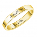 Classic promise gold band woman