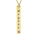 Pendentif barre tombante or jaune