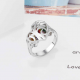 Family cage heart ring