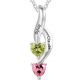 Heart birthstone pendant