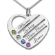 Family heart pendant