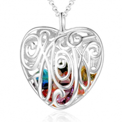 Family heart cage pendant