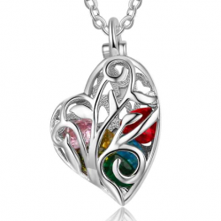 Family heart cage pendant