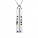 Drop bar name necklace