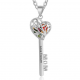 pendentif cage clé du coeur