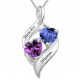 Heart birthstone pendant