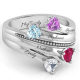 Interlaced hearts ring