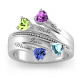 Interlaced hearts ring