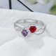 bague duo coeur