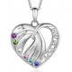 Family MOM heart pendant