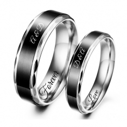 Two tones couple ring set
