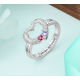 bague couple coeur ouvert