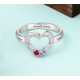 bague couple coeur ouvert