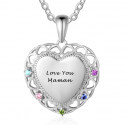 Family heart  pendant