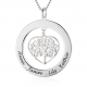 Pendentif cercle arbre de la vie