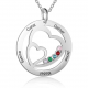 Double heart pendant