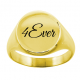 Classic round signet ring unisex