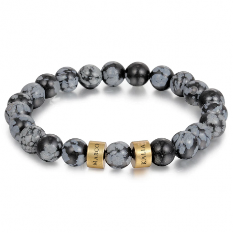 Bracelet unisexe LABRADORITE famille-2