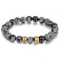 Bracelet unisexe OBSIDIENNE SNOWFLAKE famille-2