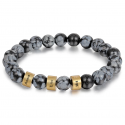 Unisex bracelet OBSIDIENNE SNOWFLAKE family-3