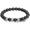 Unisex bracelet LAVA STONE silverfamily-3