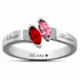 Bague couple marquise