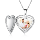 Porte-photo coeur classique argent sterling