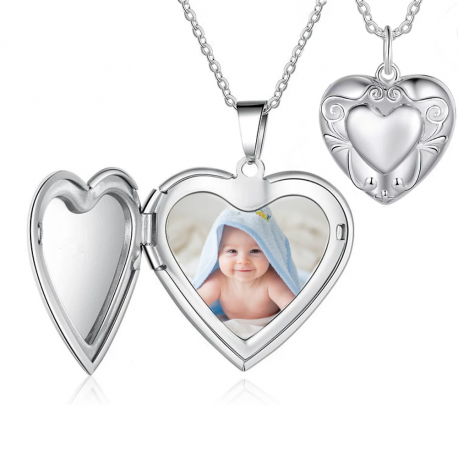 Sterling Silver Classic Heart Photo locket