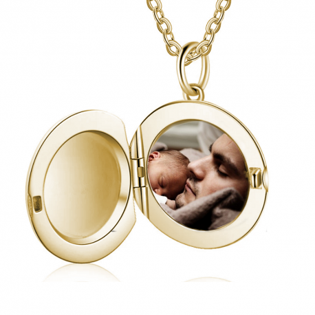 Pendentif porte-photo rond