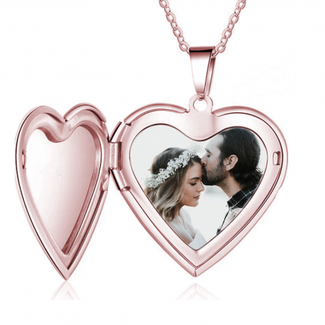 Heart photo locket pendant