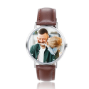 Montre femme cuir brun photo couleur