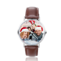 Montre homme cuir brun photo couleur